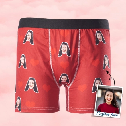 Custom Boxer Briefs with Face - Personalized Boxers for Men - Unique Custom Face Boxers Gift
