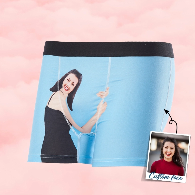 Personalized Hug Print Boxers - Custom Face Boxer Shorts for Men - Romantic Embrace Underwear Gift - Funny Custom Photo Boxers (2)