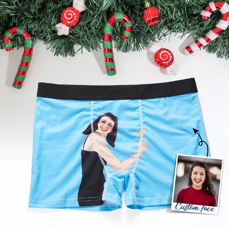 Personalized Hug Print Boxers - Custom Face Boxer Shorts for Men - Romantic Embrace Underwear Gift - Funny Custom Photo Boxers (3)