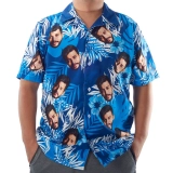 Custom Hawaiian Shirt with Flower Stripe Design - Personalized Hawaiian Design Shirt for Men - Unique Hawaiian Shirt Photo from Back (3)