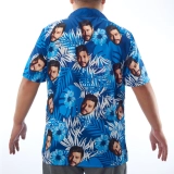 Custom Hawaiian Shirt with Flower Stripe Design - Personalized Hawaiian Design Shirt for Men - Unique Hawaiian Shirt Photo from Back (4)