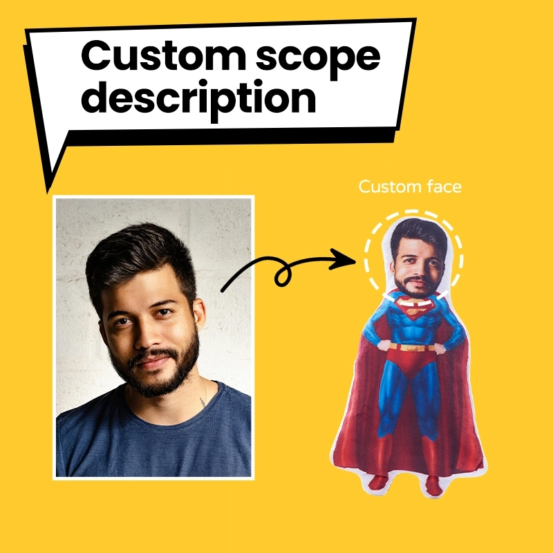 Custom Face Pillow - Personalized Photo Cushions - Custom Superhero Pillow for Unique Gifts (2)