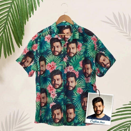 Custom Face Shirt - Personalized Father's Day Shirt - Shirt with Your Face on It - Fun Shirts with Faces for Men