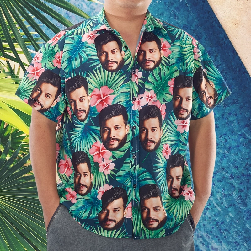 Custom Face Shirt - Personalized Father's Day Shirt - Shirt with Your Face on It - Fun Shirts with Faces for Men (2)