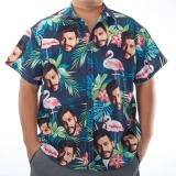 Custom Face Shirts - Crazy Button Down Shirts with Faces - Personalized Black High Top Face Shirt (4)