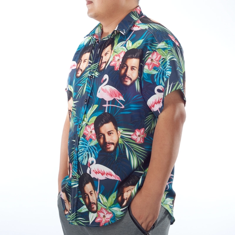 Custom Face Shirts - Crazy Button Down Shirts with Faces - Personalized Black High Top Face Shirt (5)