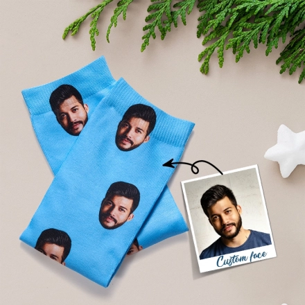Custom Face Socks - Personalized Baby Face Socks - Custom Socks with Face for Unique Gifts - Face on Socks for Men and Women