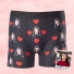 Romantic Custom Face Boxers - Personalized Heart Print Underwear - Valentine’s Day Gift Boxers for Men - Love Theme Boxer Shorts