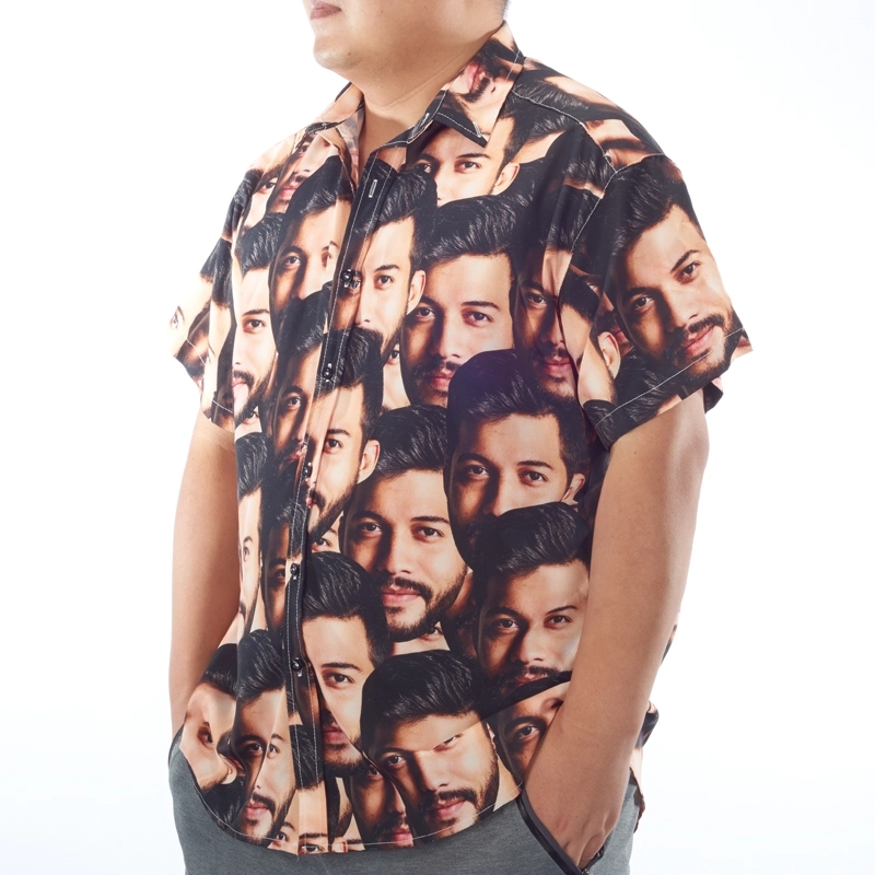 Custom Golf Shirt with Faces - Face Repeating on Shirt - Funny Dad Shirts - Best Dad Ever Personalized Shirt (3) Custom Golf Shirt with Faces - Face Repeating on Shirt - Funny Dad Shirts - Best Dad Ever Personalized Shirt (3)