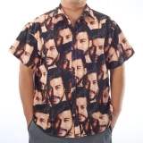 Custom Golf Shirt with Faces - Face Repeating on Shirt - Funny Dad Shirts - Best Dad Ever Personalized Shirt (4)