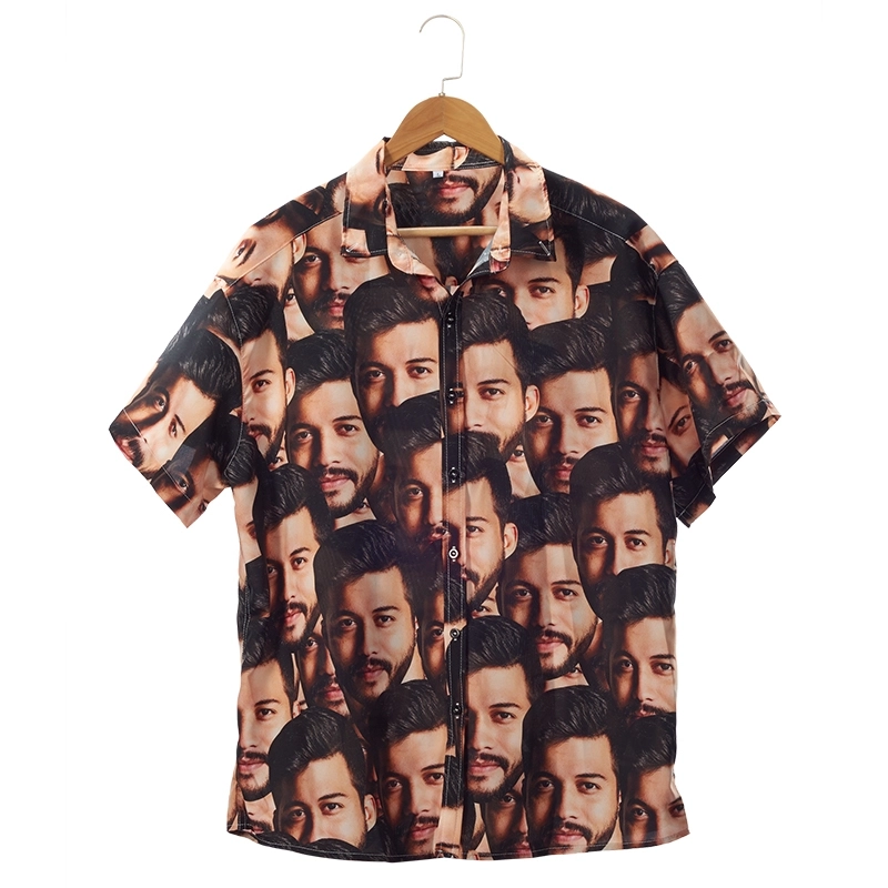 Custom Golf Shirt with Faces - Face Repeating on Shirt - Funny Dad Shirts - Best Dad Ever Personalized Shirt (5)