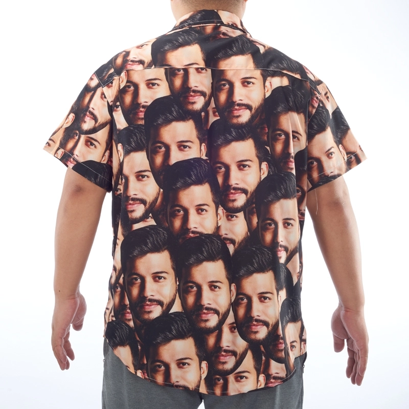 Custom Golf Shirt with Faces - Face Repeating on Shirt - Funny Dad Shirts - Best Dad Ever Personalized Shirt (6)