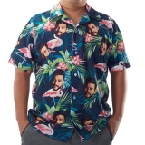 Custom Hawaiian Shirts with Company Logo - Couple Hawaiian Tops for the Beach - Personalized Aloha Custom Shirts (2)