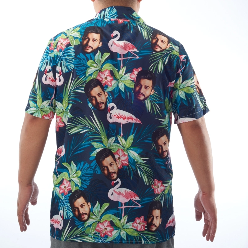 Custom Hawaiian Shirts with Company Logo - Couple Hawaiian Tops for the Beach - Personalized Aloha Custom Shirts (3)