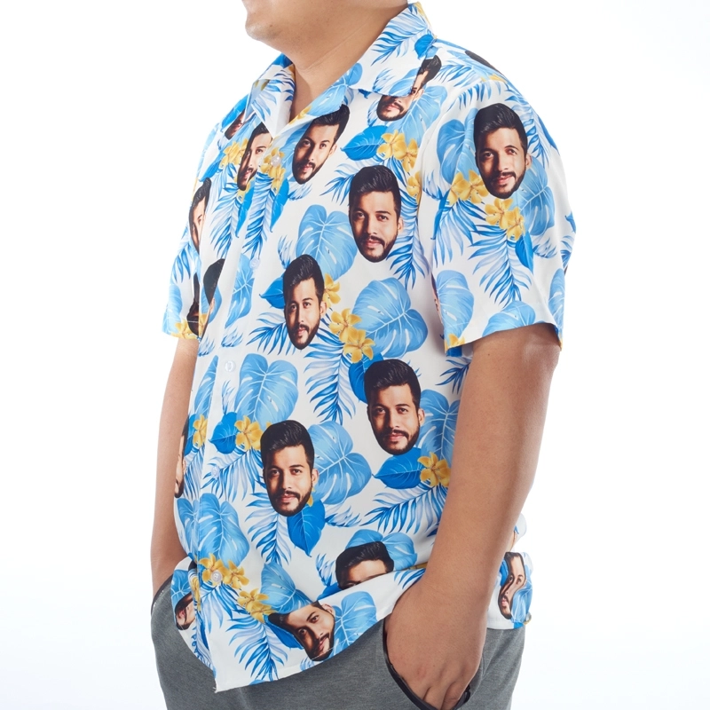 Custom Hawaiian Shirt for Men - Kid's Floral Print Hawaiian Shirt - Father's Day Hawaiian Shirt with Kids' Faces (2)