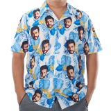 Custom Hawaiian Shirt for Men - Kid's Floral Print Hawaiian Shirt - Father's Day Hawaiian Shirt with Kids' Faces (3)