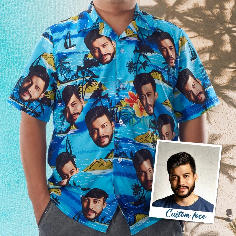 Custom Picture Hawaiian Shirt - Personalized Hawaiian Shirt with Self Photos - Hawaiian Shirt Custom Design for Men and Women
