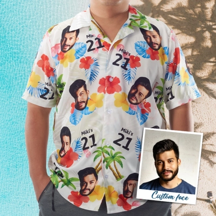 Custom Hawaiian Shirt with Multiple Faces - Personalized Hawaiian Shirts with Pictures - Unique Custom Hawaiian Shirts with Face
