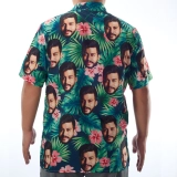 Custom Hawaiian Shirts with Face - Customized Leaves & Flowers Hawaiian Shirt - Personalized Summer Beachwear for Men and Women (2)