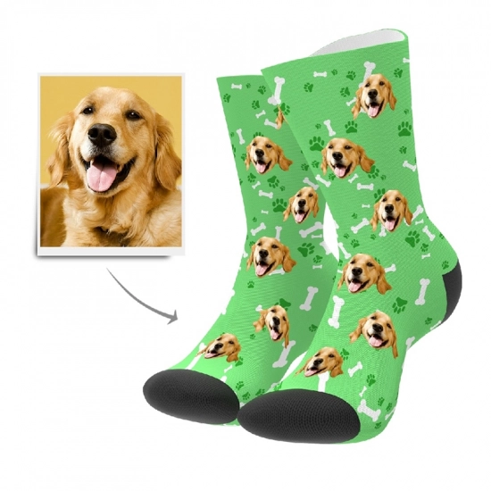Custom Pet Socks - Personalized Dog Socks with Pet Face - Custom Socks with Dog Face - Unique Pet on Socks Gift