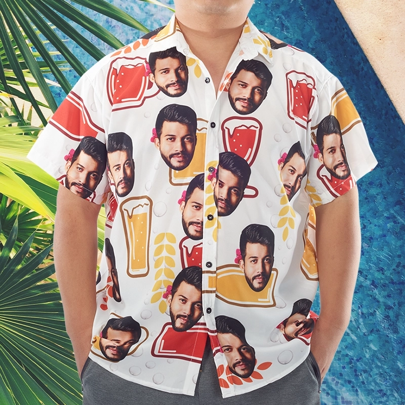 Design Your Own Shirt - Personalized Father's Day Shirts - Custom Face on Shirt - Pet Face Button Up Shirt for Men (2) Design Your Own Shirt - Personalized Father's Day Shirts - Custom Face on Shirt - Pet Face Button Up Shirt for Men (2)