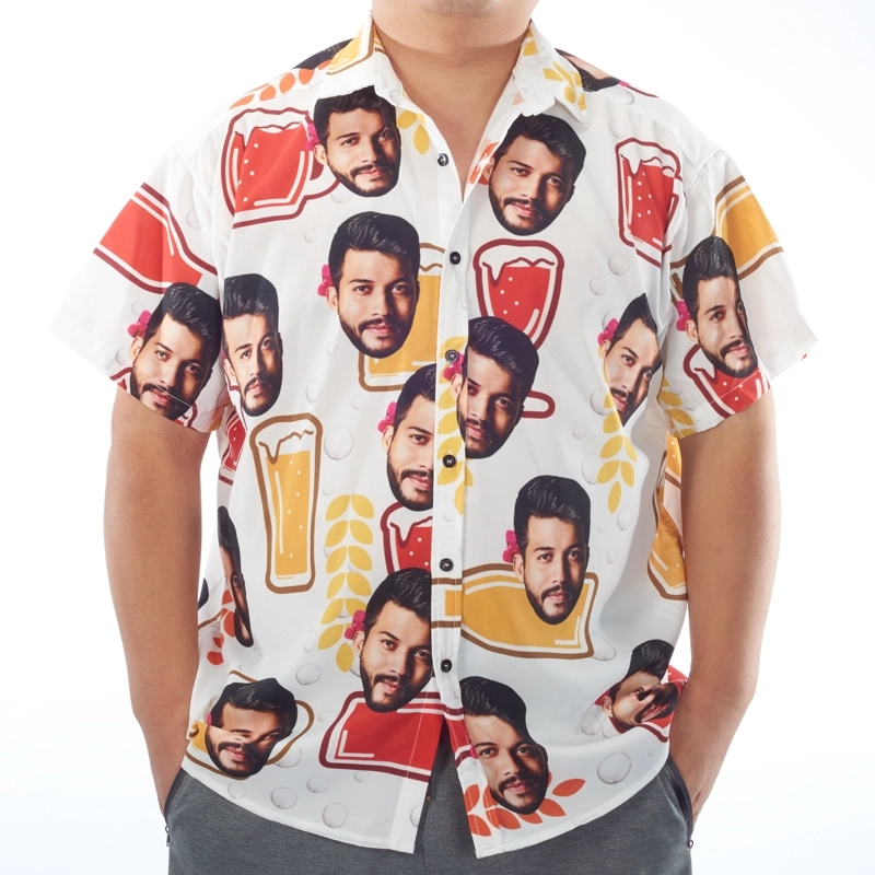 Design Your Own Shirt - Personalized Father's Day Shirts - Custom Face on Shirt - Pet Face Button Up Shirt for Men (4)