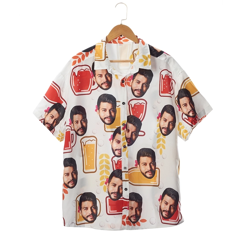 Design Your Own Shirt - Personalized Father's Day Shirts - Custom Face on Shirt - Pet Face Button Up Shirt for Men (5)