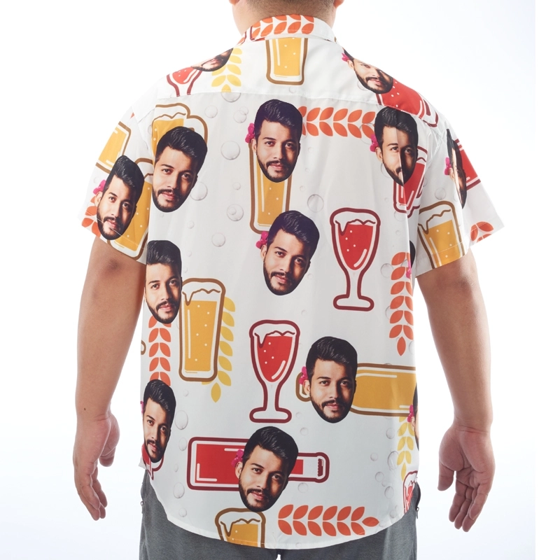 Design Your Own Shirt - Personalized Father's Day Shirts - Custom Face on Shirt - Pet Face Button Up Shirt for Men (6)