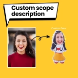 Personalized Doll Pillow - Custom Body Pillow with Face - Custom Face Plush for Unique Gifts (2) Personalized Doll Pillow - Custom Body Pillow with Face - Custom Face Plush for Unique Gifts (2)