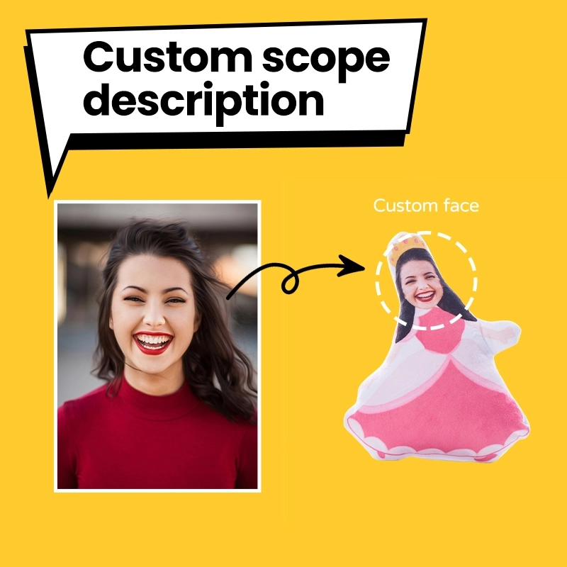 MiniMe Pillow - Personalized Photo Pillow Doll - Custom Face Princess Pillow for Unique Gifts (2)