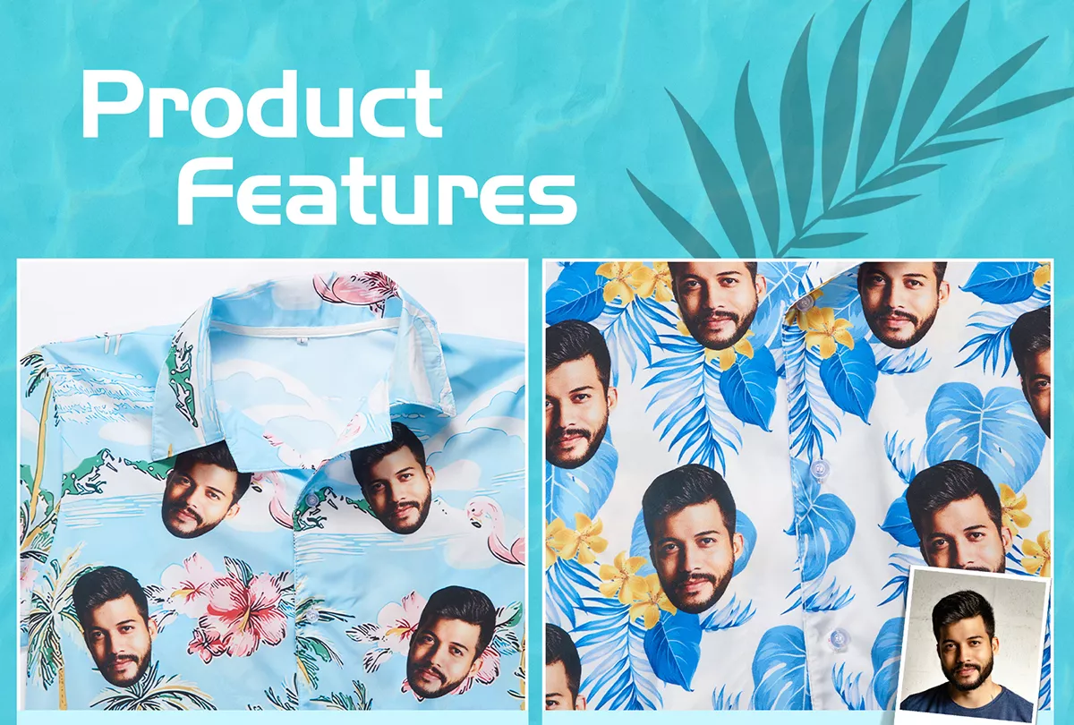 custom hawaiian shirt with multiple faces