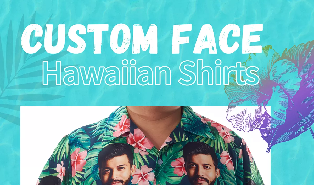 custom hawaiian shirts with face
