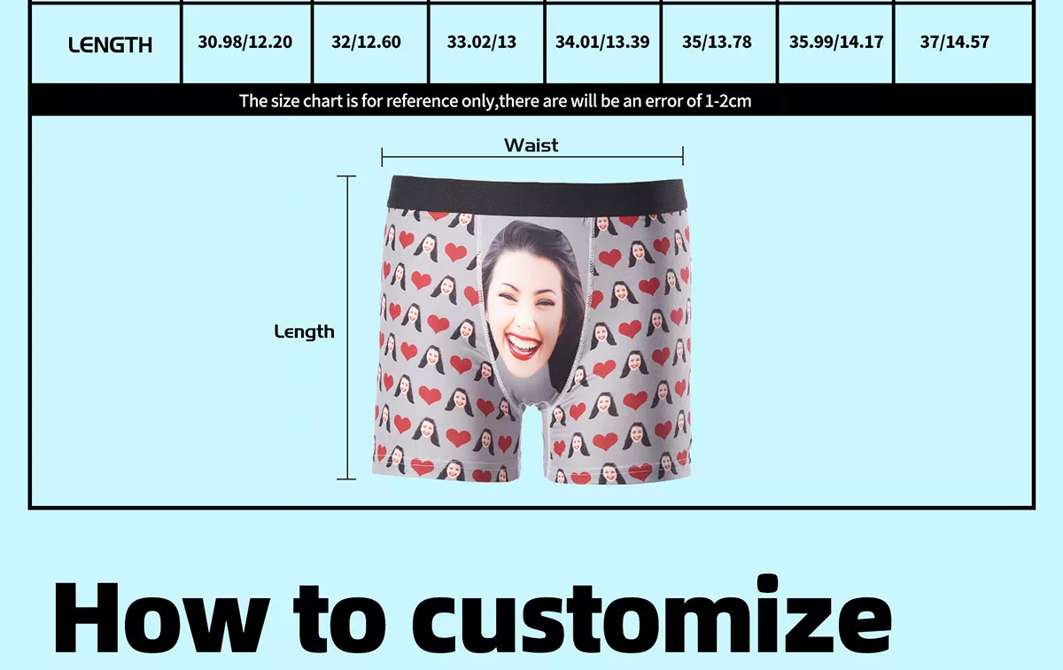 Custom Photo Valentine Boxers