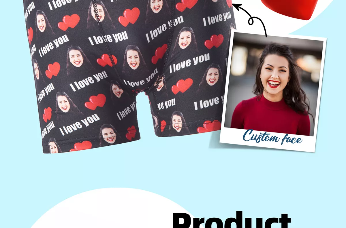 Personalized "I Love You" Boxers