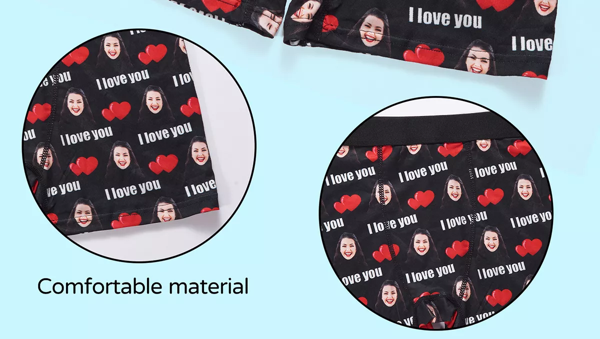 Heart Print Custom Underwear