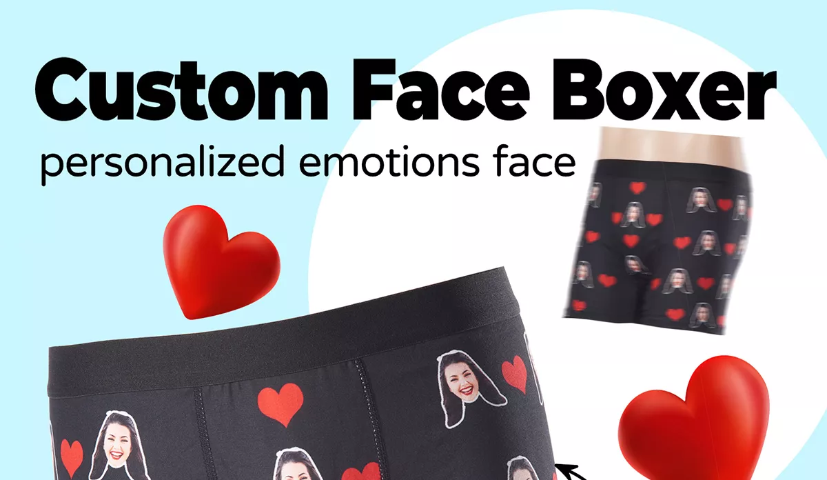 Romantic Face Boxers