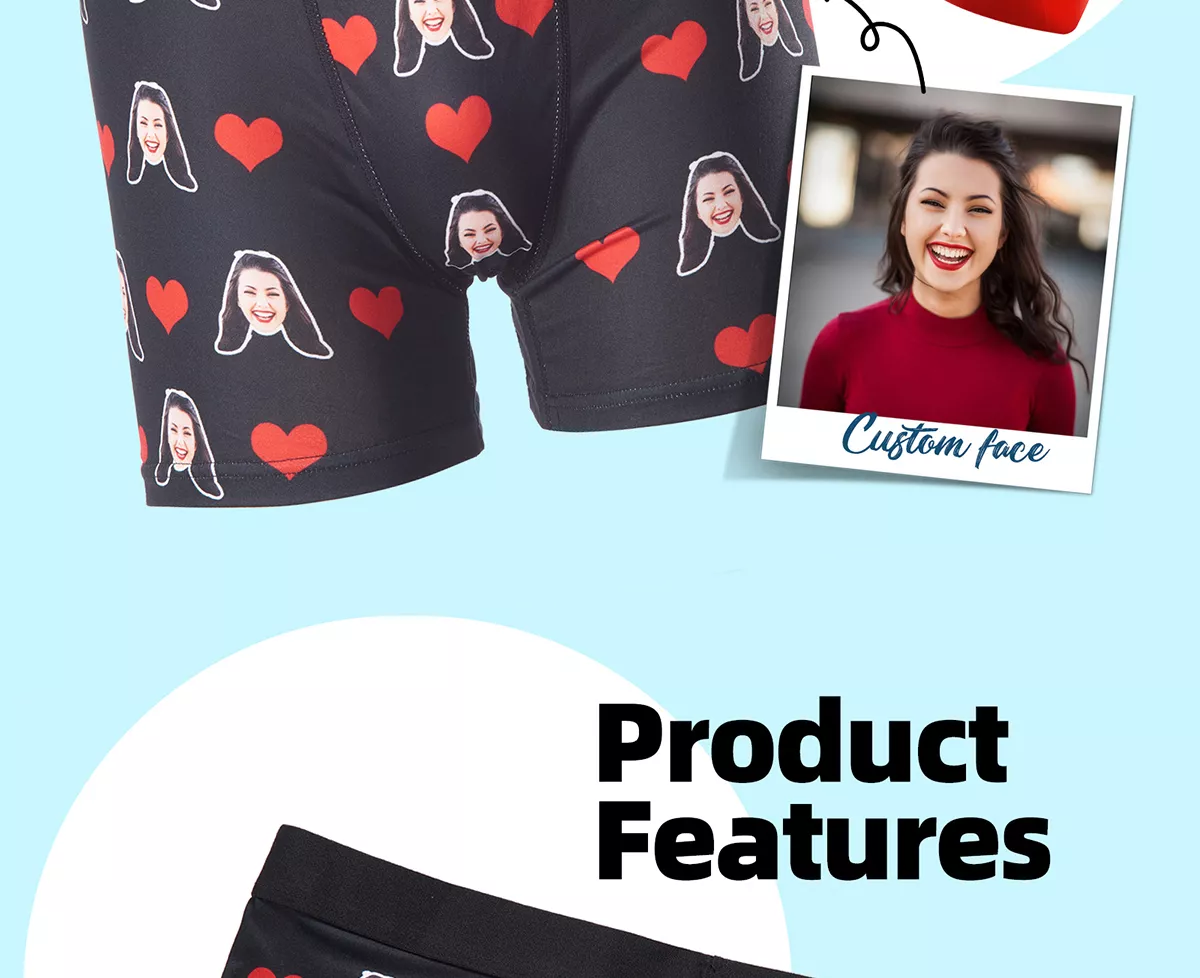 Custom Heart Print Underwear