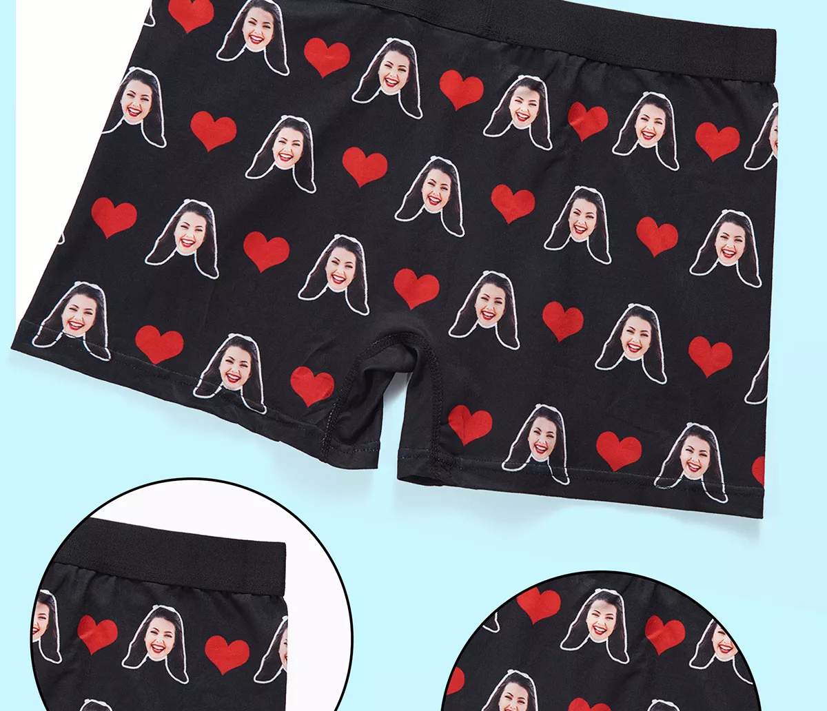 Custom Heart Print Underwear