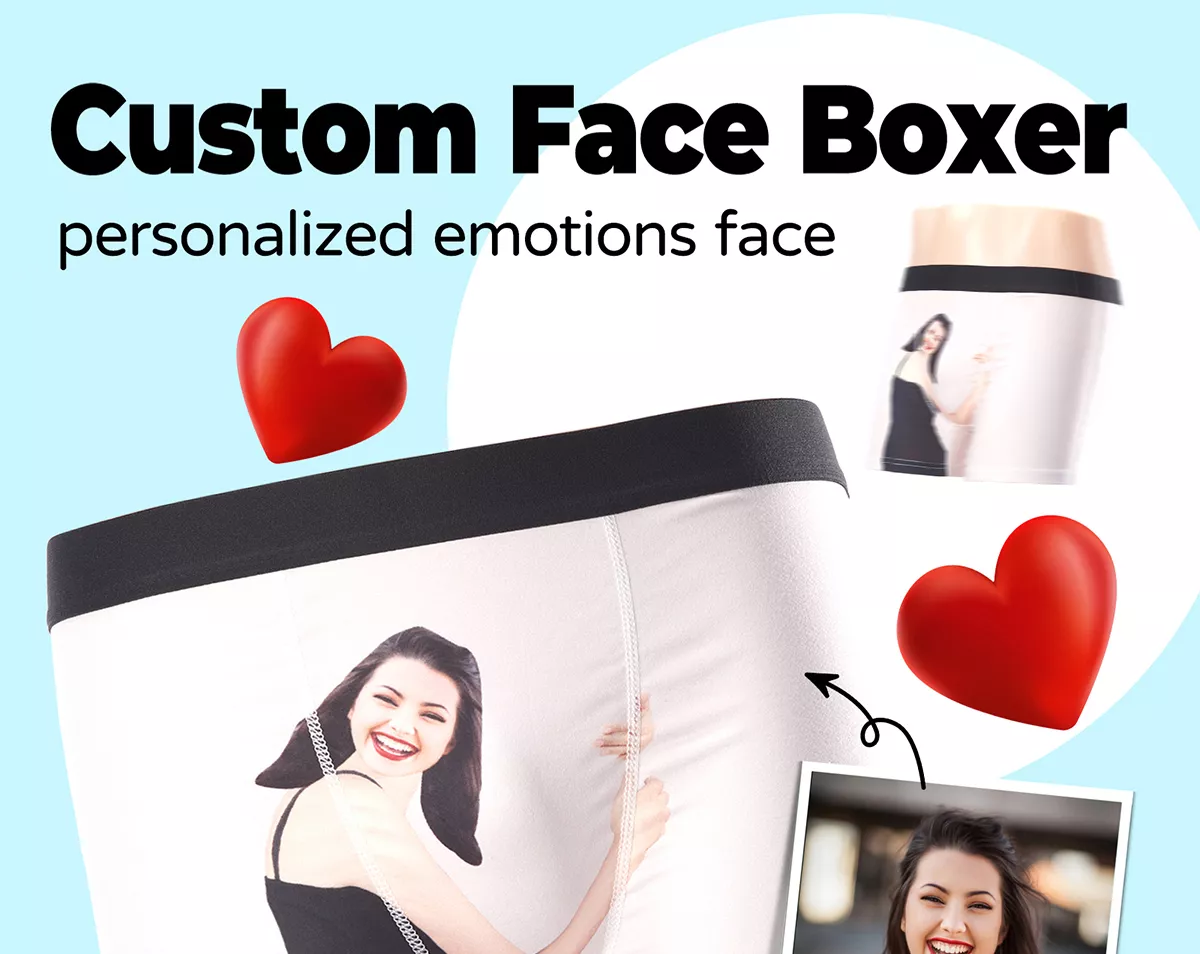 custom boxers with face