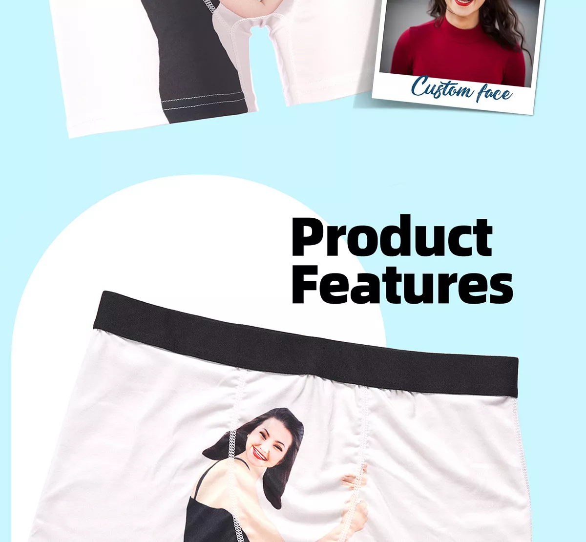 custom boxers with face