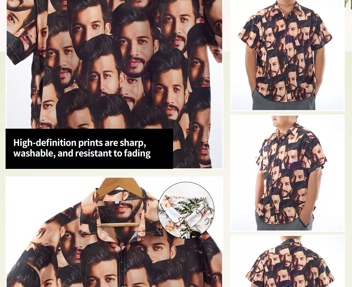 custom golf shirt with faces
