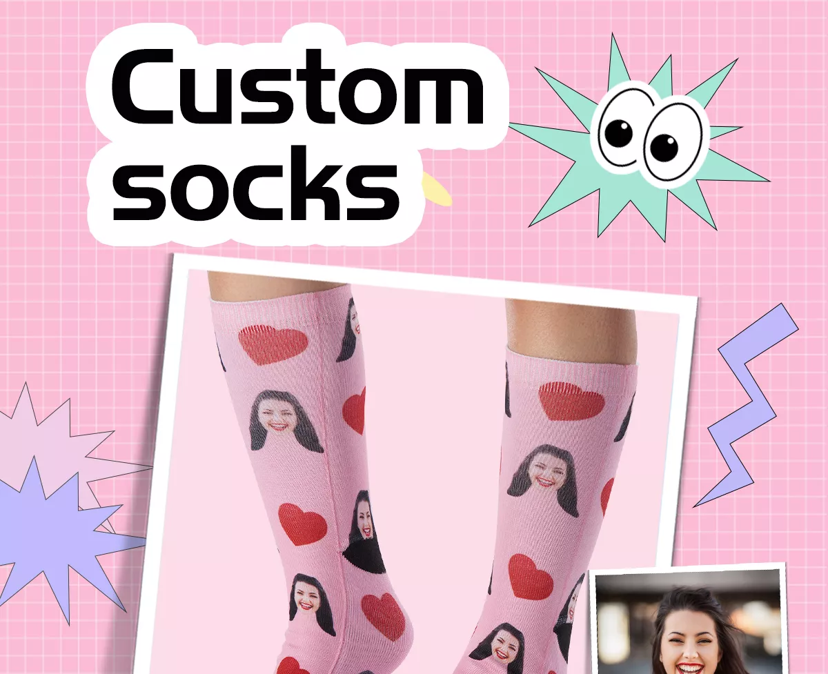 socks for dad with kids faces