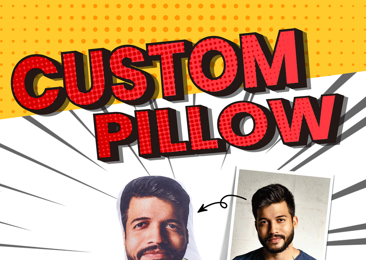 pillows with faces on them